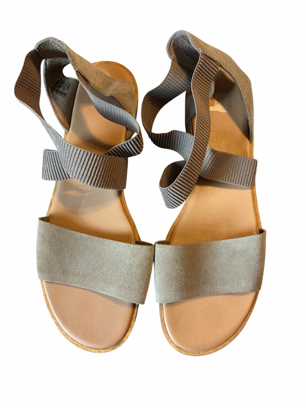 SOREL Ella II Tan Suede Strappy Comfort Walking Flat Sandals Size 11